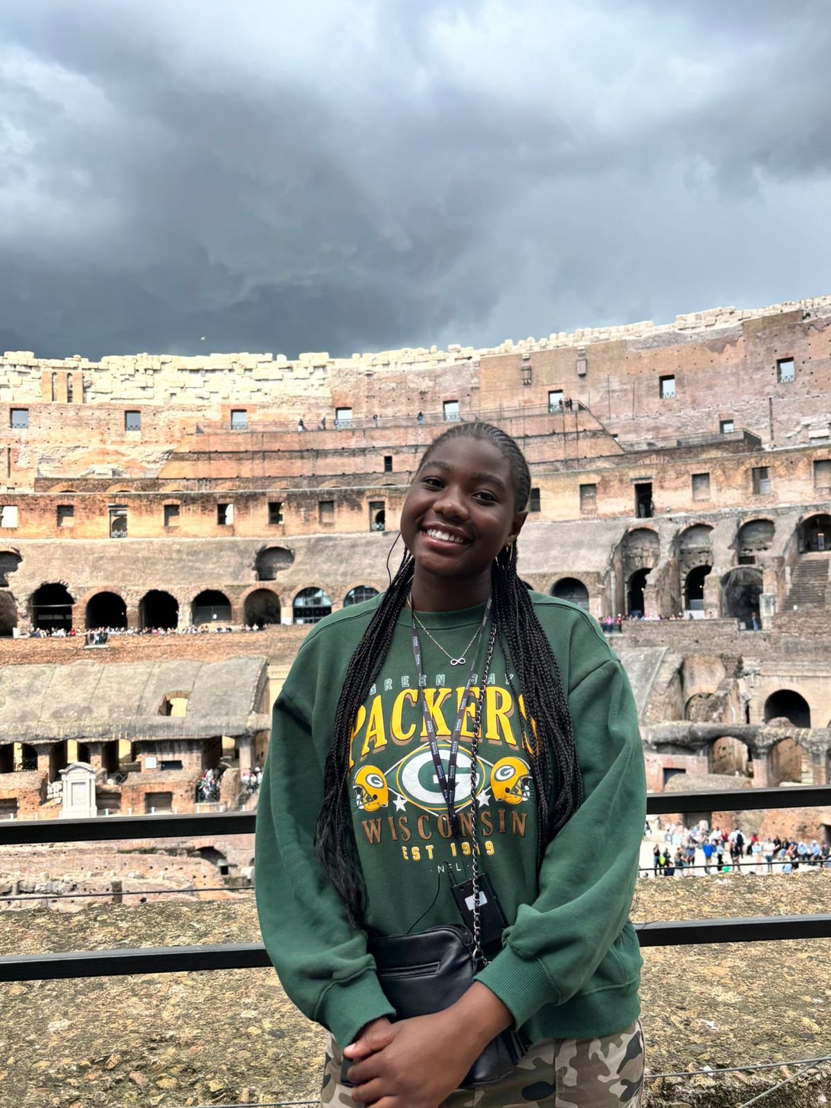 Celeste smiling during her travels, carrying the same curiosity and heart she brings to Health Changers Global.